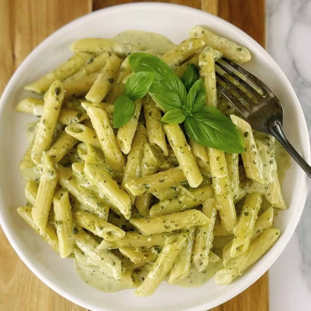 SPAGHETTI CREAMY PESTO